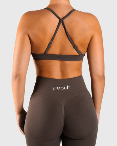 Ash Brown Vivid Sports-bra