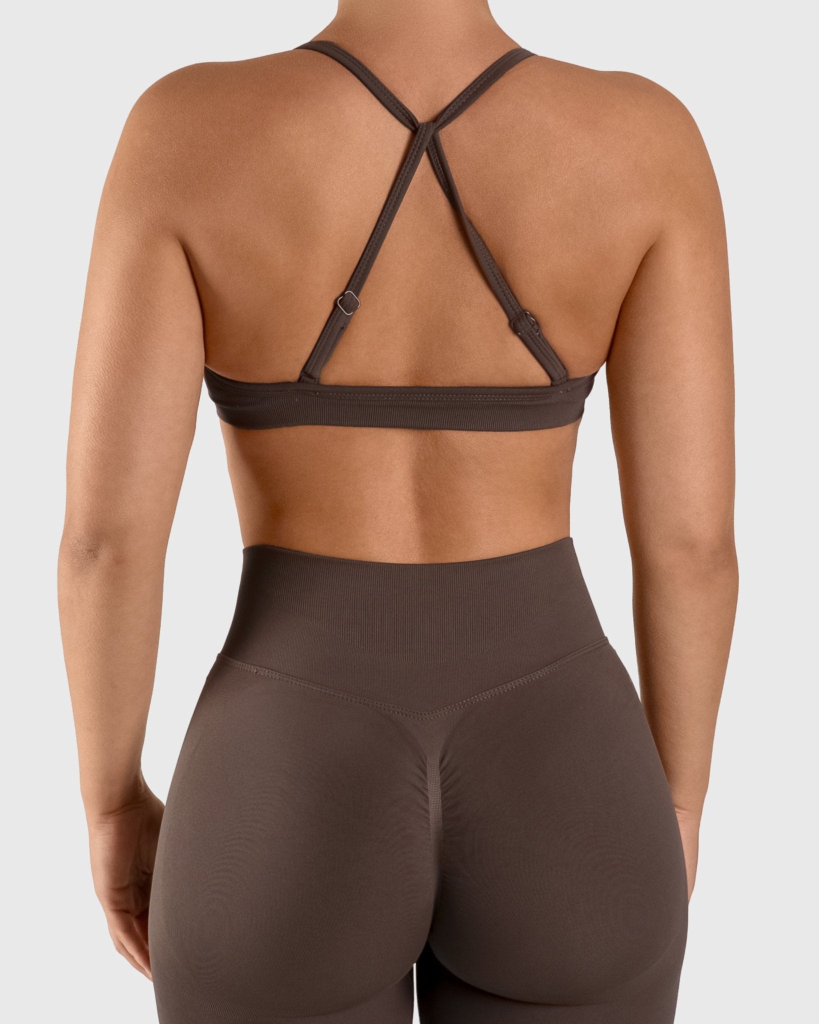 Ash Brown Vivid Sports - bra - Peach Tights - Sports - Bra