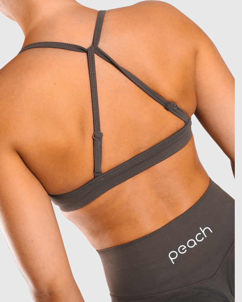 Ash Brown Vivid Sports - bra - Peach Tights - Sports - Bra