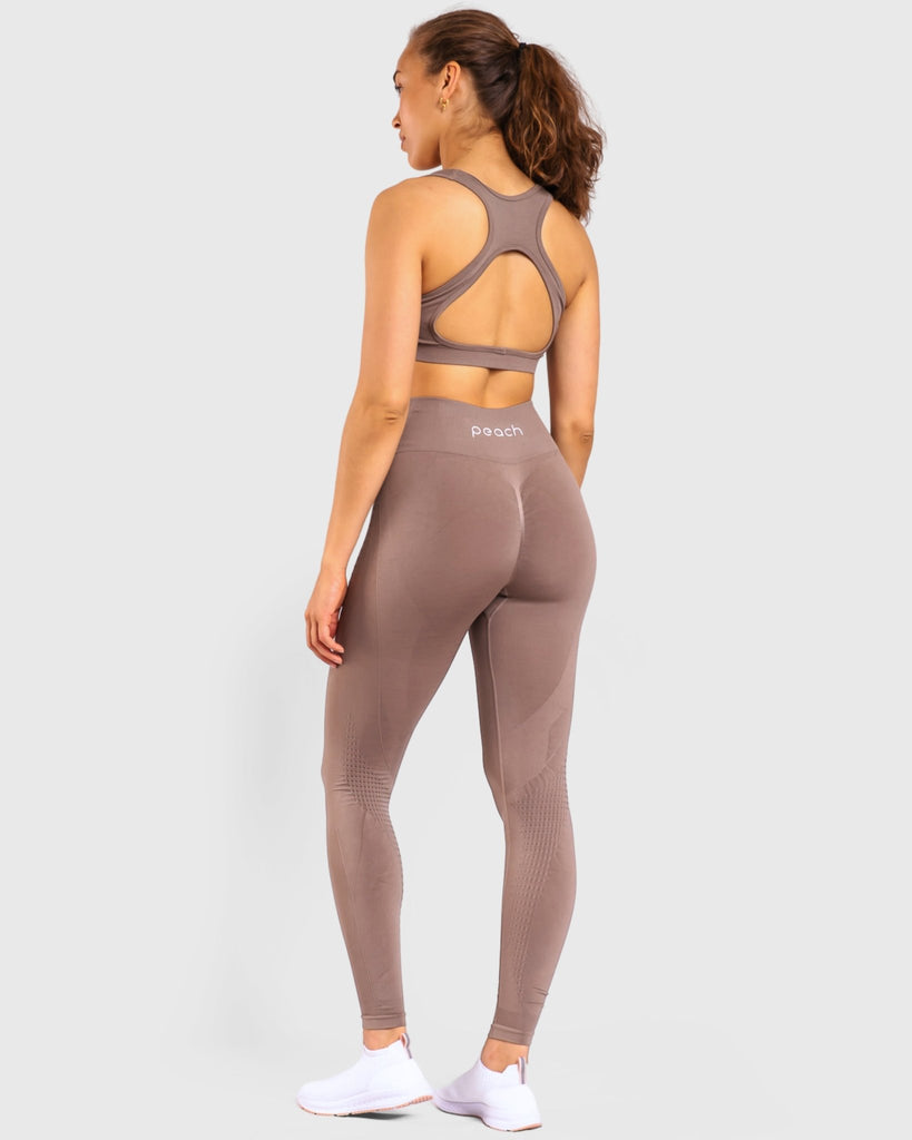 Beige Edge Sports - bra - Peach Tights - Sports - Bra