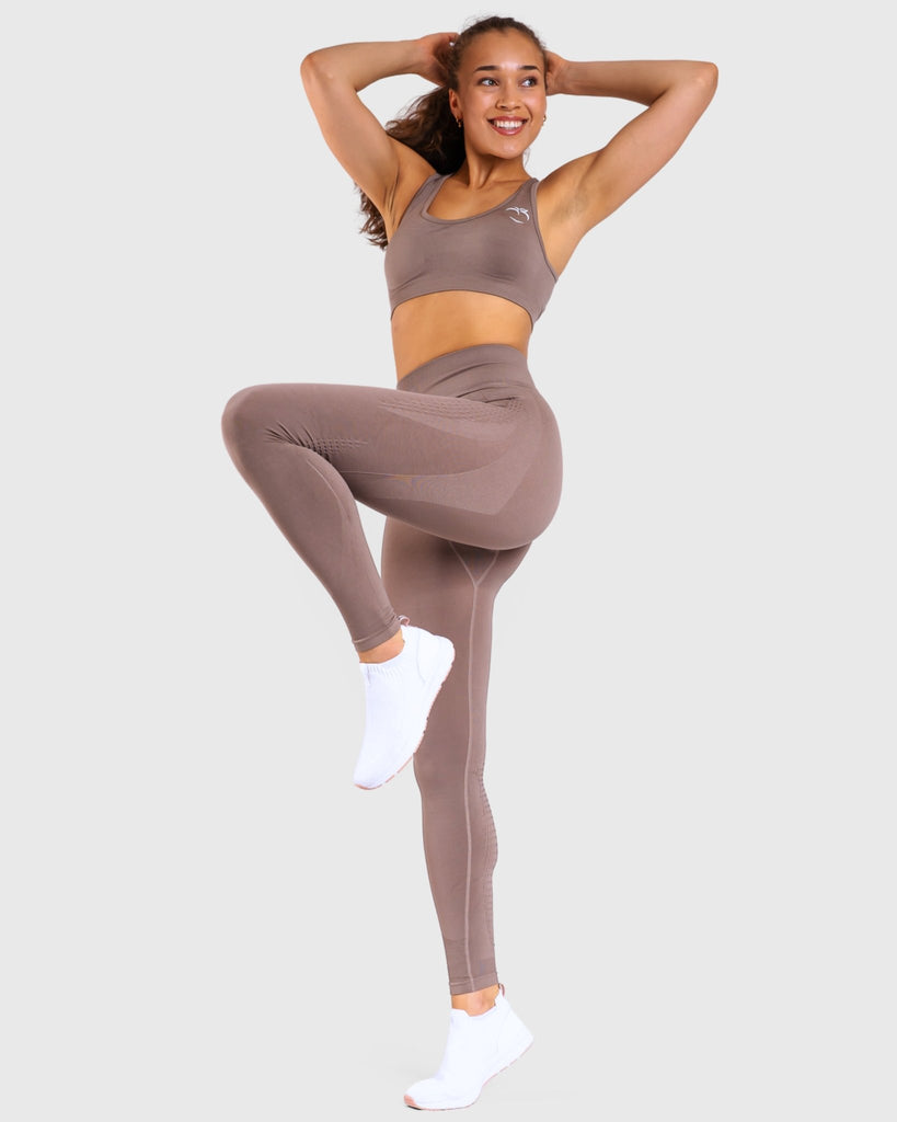 Beige Edge Sports - bra - Peach Tights - Sports - Bra