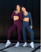 Black Align Long Sleeve - Peach Tights - Long sleeve