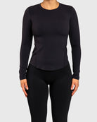 Black Base Long Sleeve - Peach Tights - Long sleeve