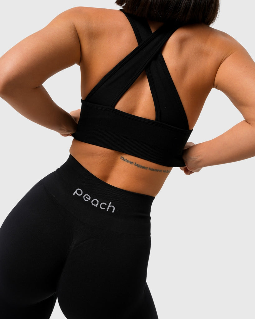 Black Classic Deluxe Sports - bra - Peach Tights - Sports - Bra