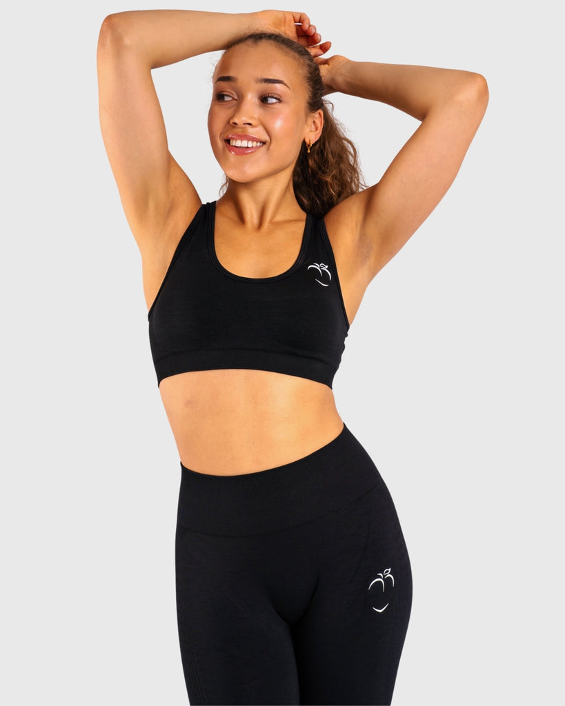 Black Edge Sports - bra - Peach Tights - Sports - Bra