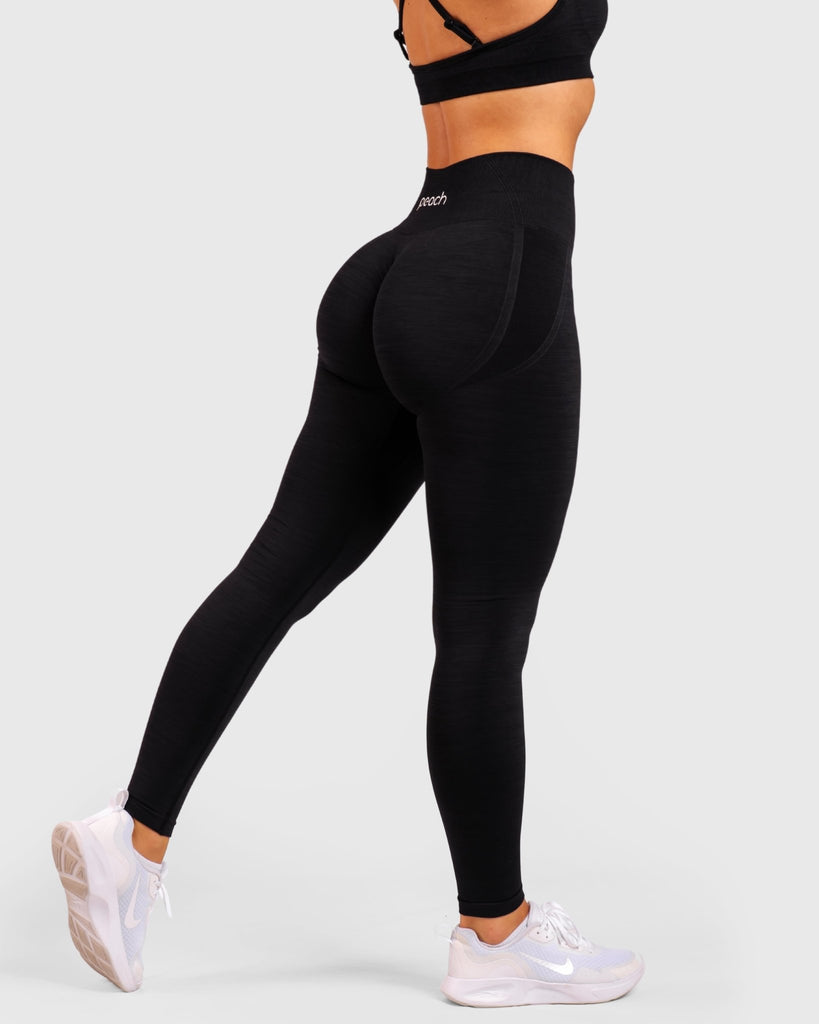 Black Elevate Tights - Peach Tights - Shorts