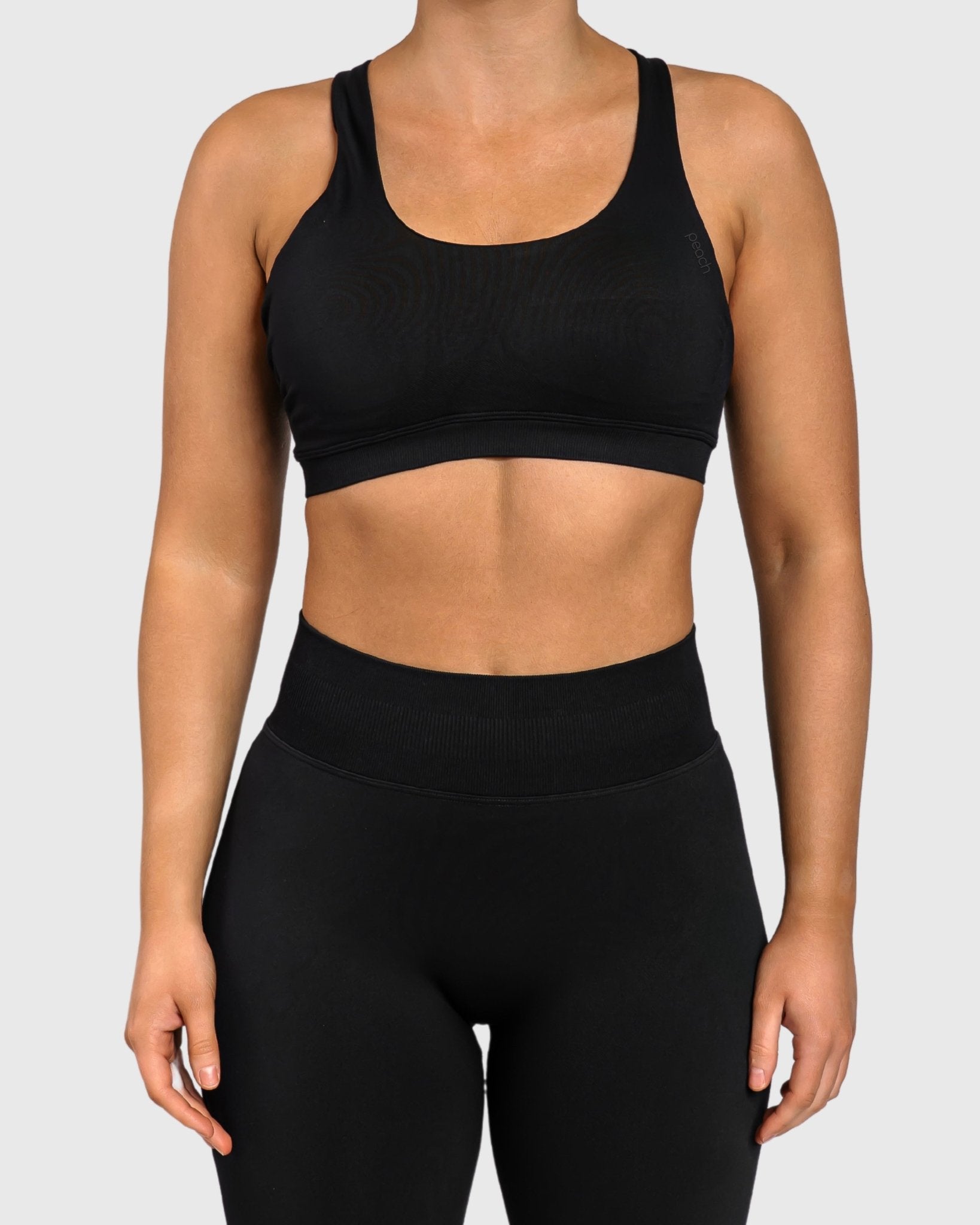 Black Essence Sports - bra - Peach Tights - Sports - Bra
