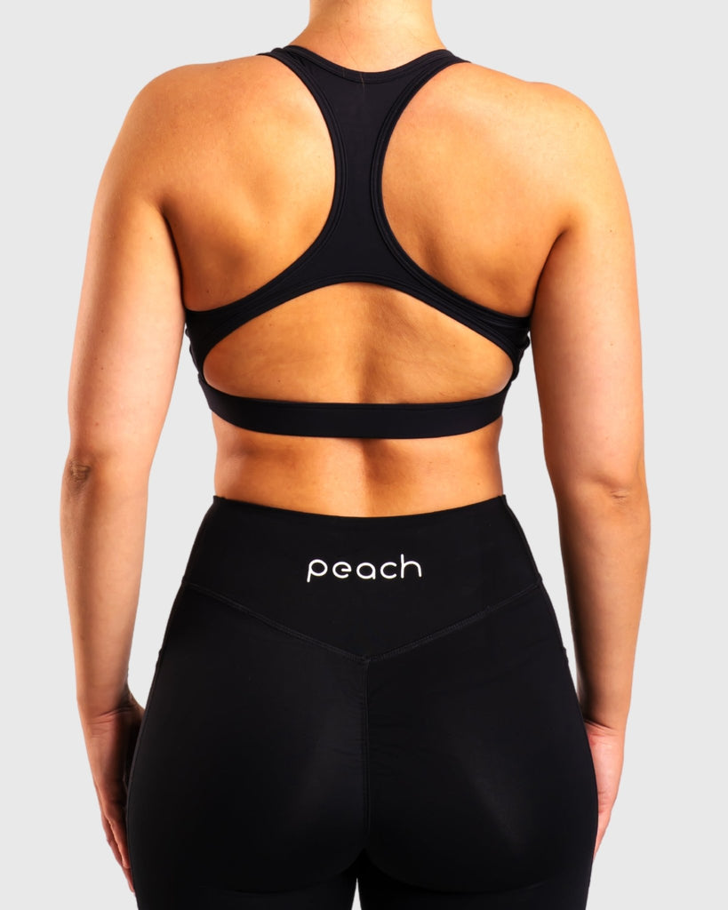 Black Fusion Sports - bra - Peach Tights - Sports - Bra
