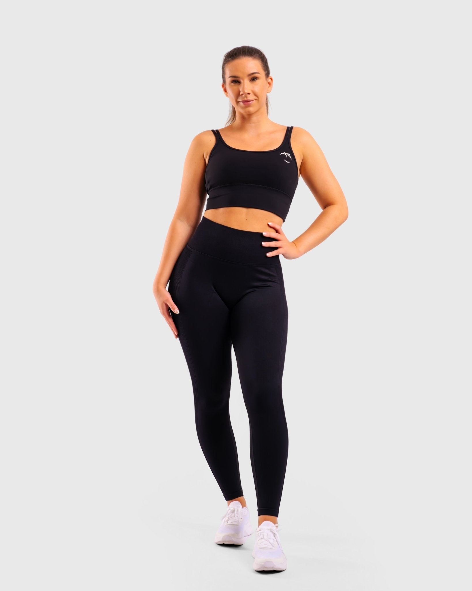 Black High Waist Tights - Peach Tights - Tights