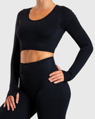 Black Ignite Long Sleeve - Peach Tights - Long sleeve