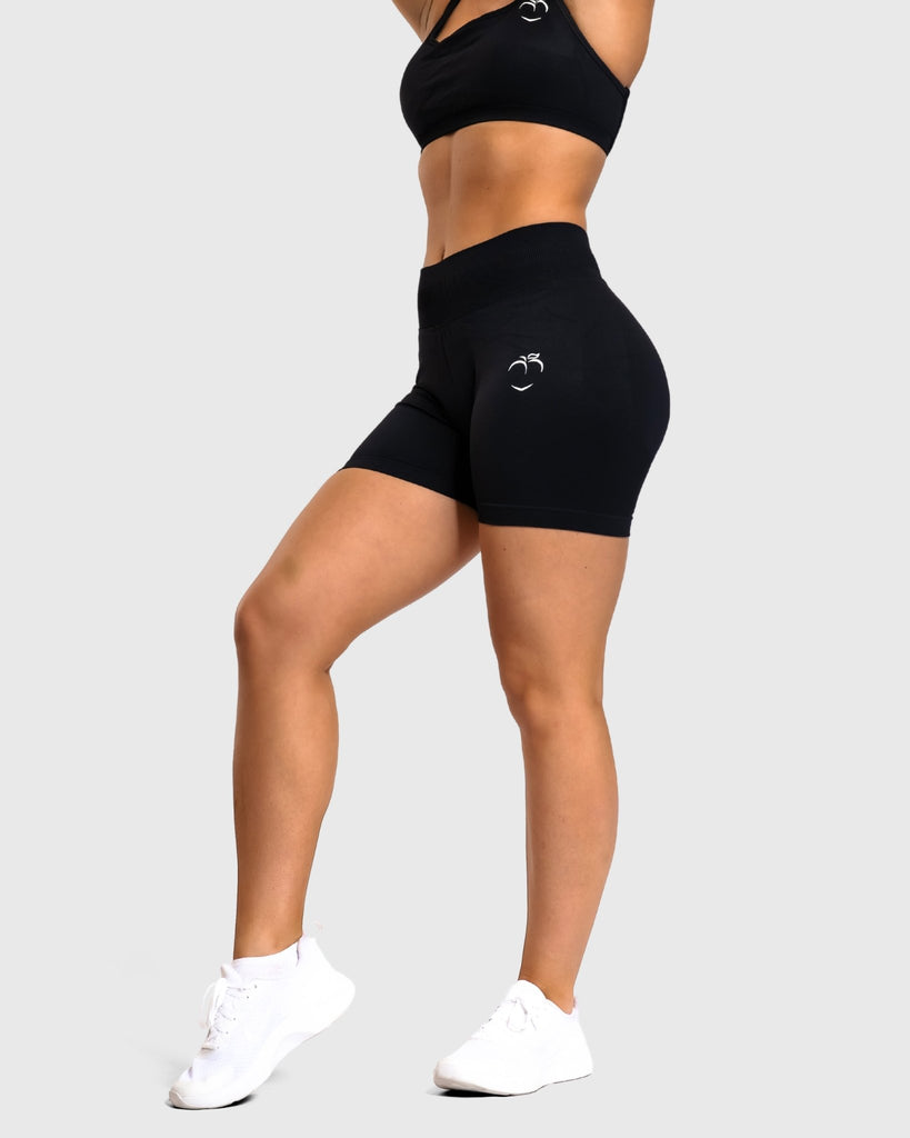 Black Impact Shorts - Peach Tights - Shorts