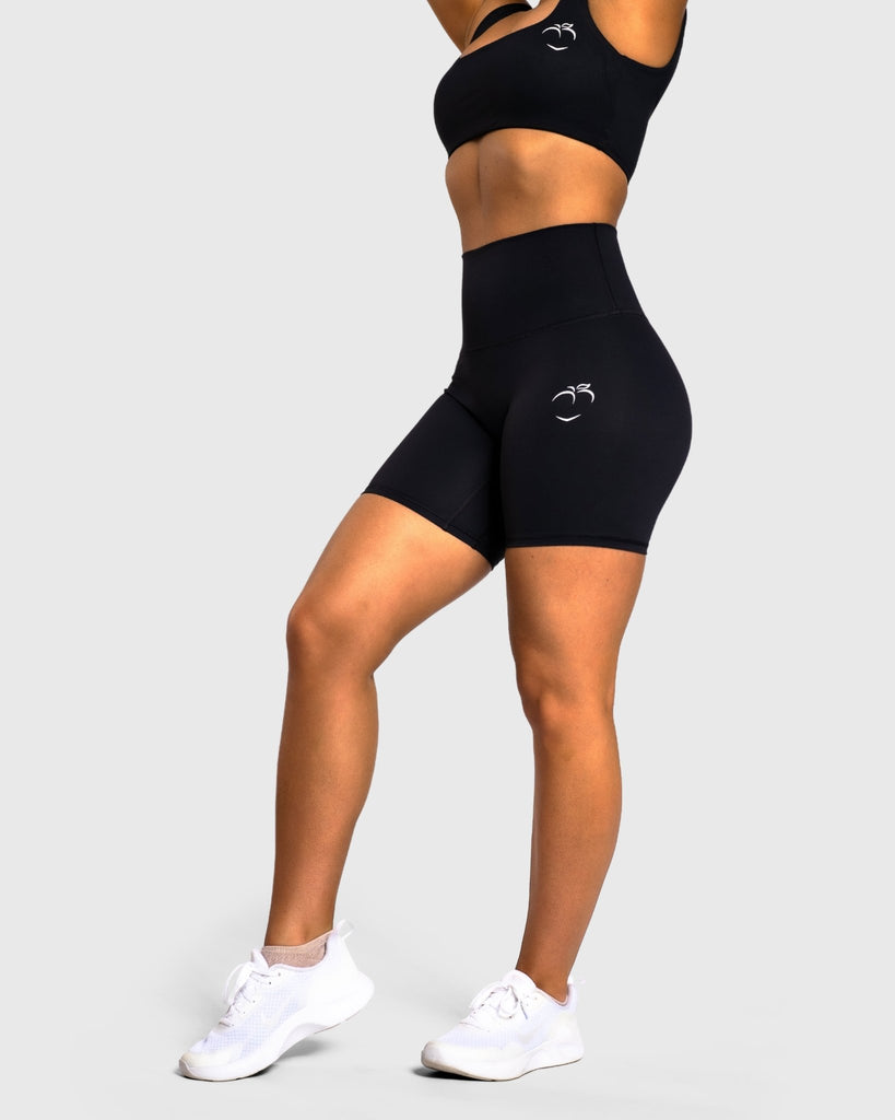 Black Refine Shorts - Peach Tights - Shorts