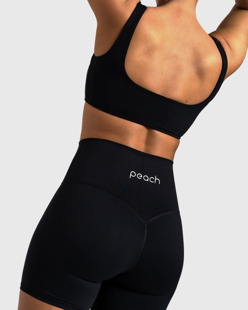 Black Refine Shorts - Peach Tights - Shorts