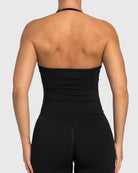 Black Sense Halterneck Topp - Peach Tights - Sports - Bra