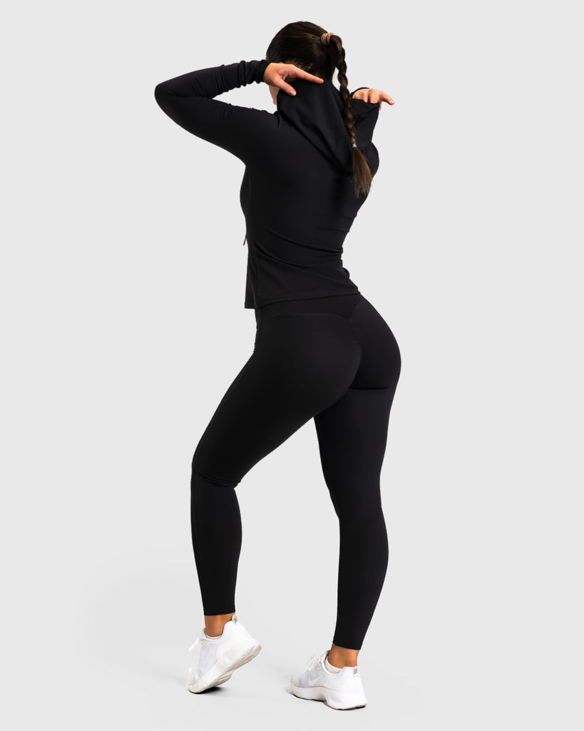 Black Serenity Sweatshirt - Peach Tights - Long sleeve