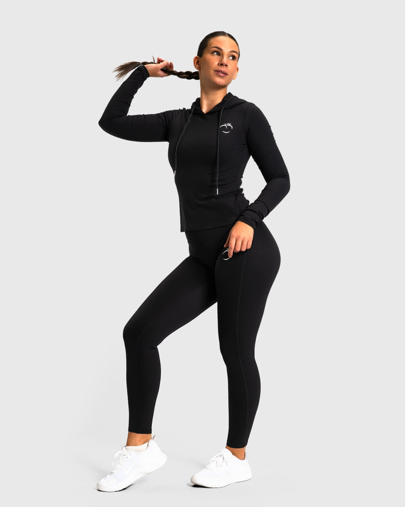 Black Serenity Sweatshirt - Peach Tights - Long sleeve