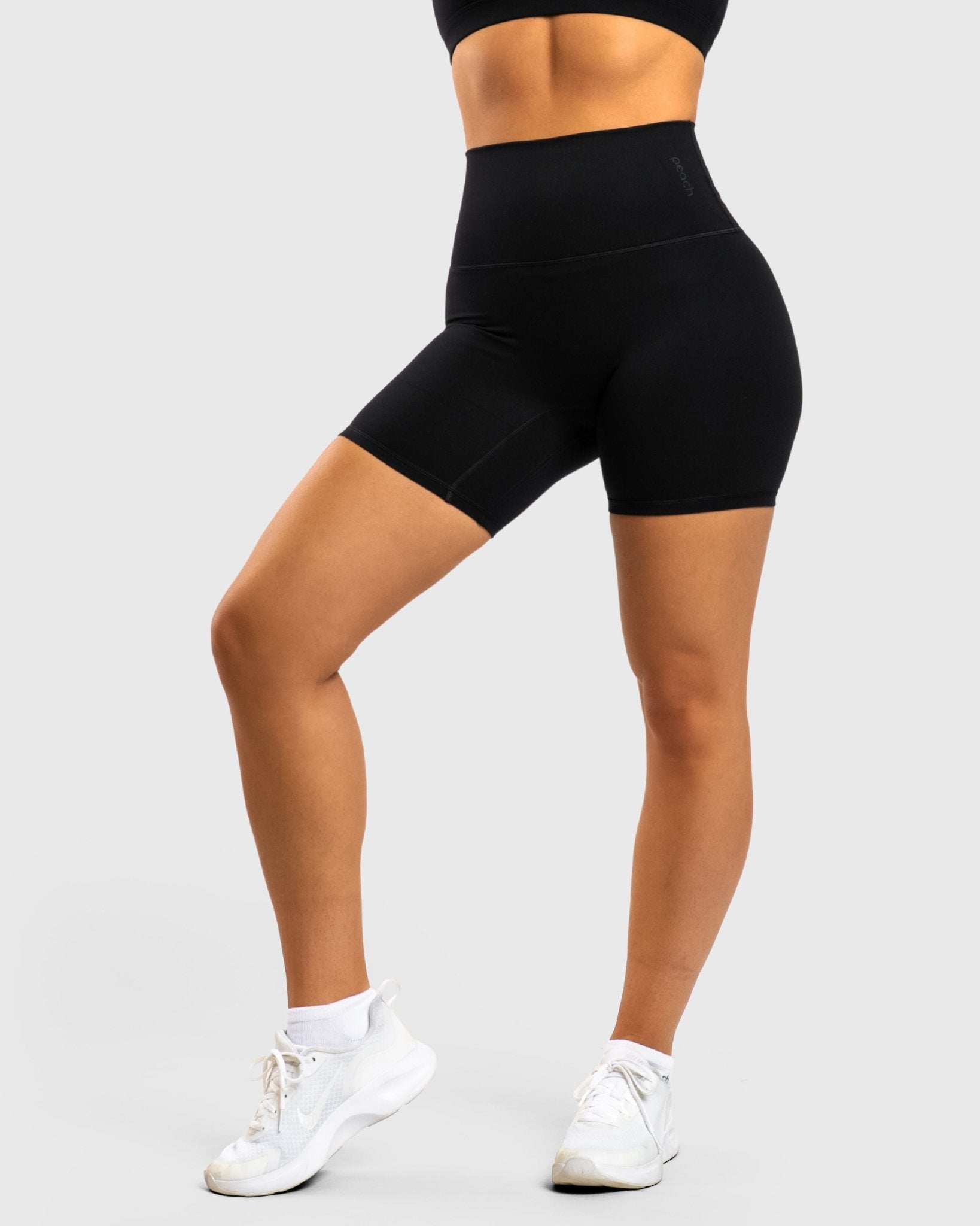 Black Softelle Shorts - Peach Tights - Tights