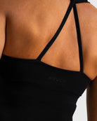 Black Softelle Singlet - Peach Tights - Sports - Bra