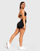 Black Velocity Shorts - Peach Tights - Shorts