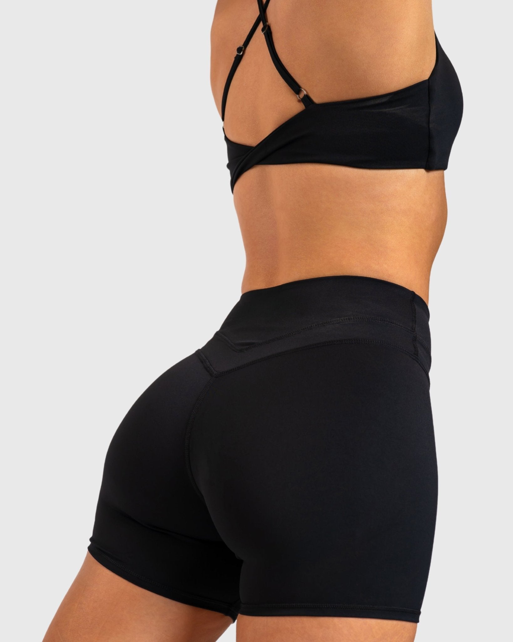 Black Velocity Shorts - Peach Tights - Shorts