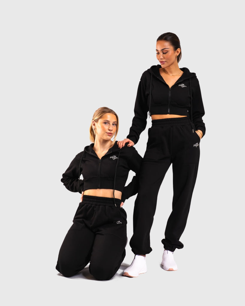 Black Vibe Sweatpants - Peach Tights - Sweatpants