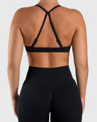 Black Vivid Sports - bra - Peach Tights - Sports - Bra