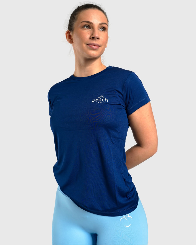 Blue Basic Training T-Shirt - Peach Tights - T-shirt