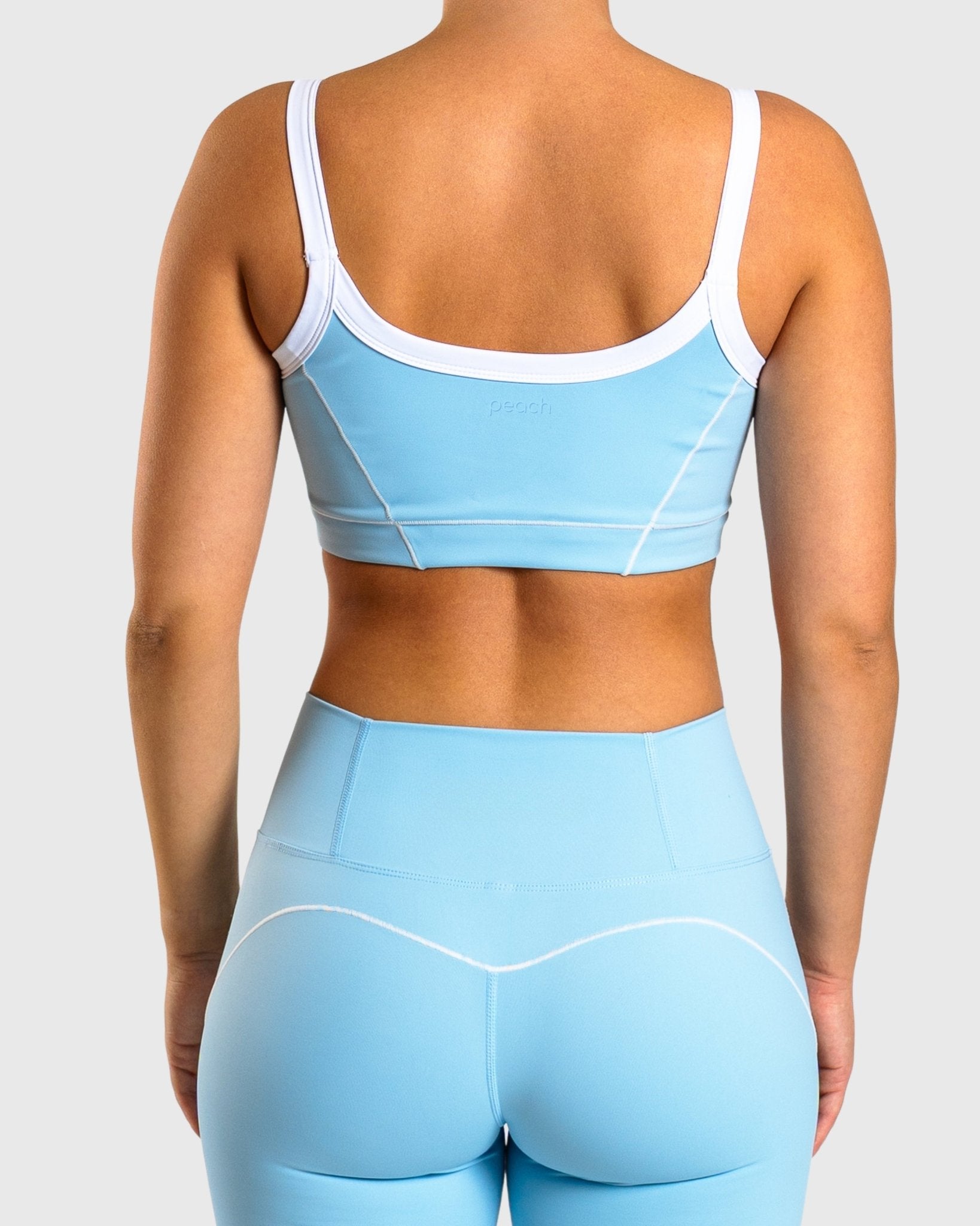 Blue Bloom Topp - Peach Tights - Sports - Bra