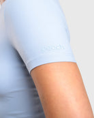 Blue Dry - fit Cropped T-shirt - Peach Tights - T-shirt