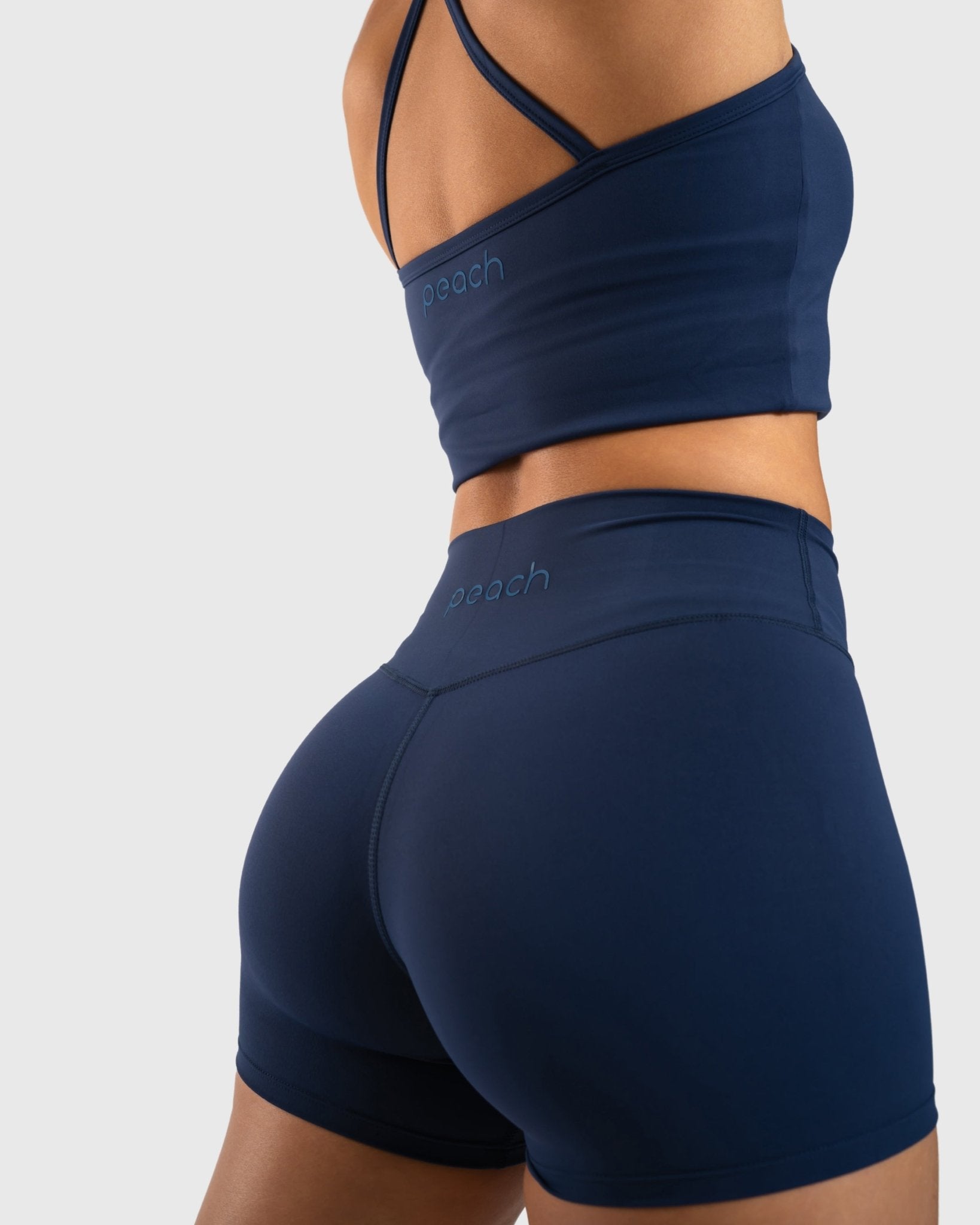 Blue Noiré Shorts - Peach Tights - Tights