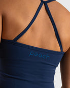 Blue Noiré Singlet - Peach Tights - Sports - Bra