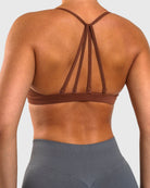 Brown Athleisure Sports - bra - Peach Tights - Sports - Bra