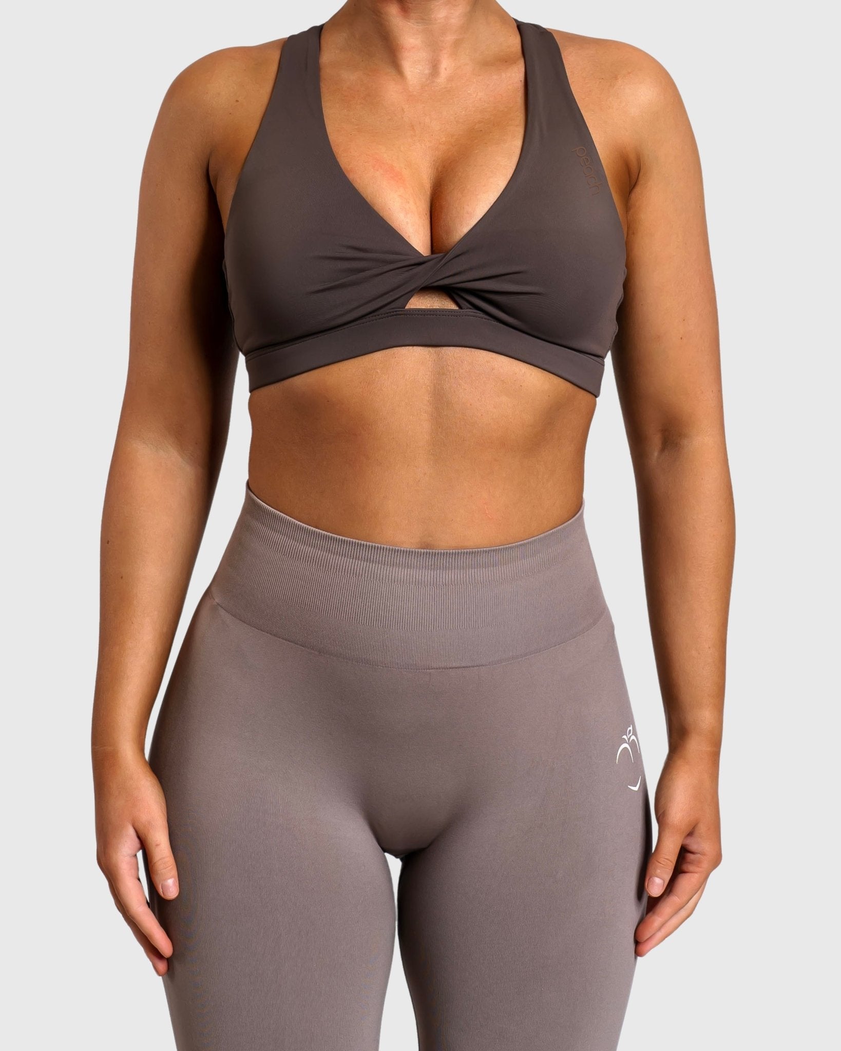 Brown Bow Sports - bra - Peach Tights - Sports - Bra