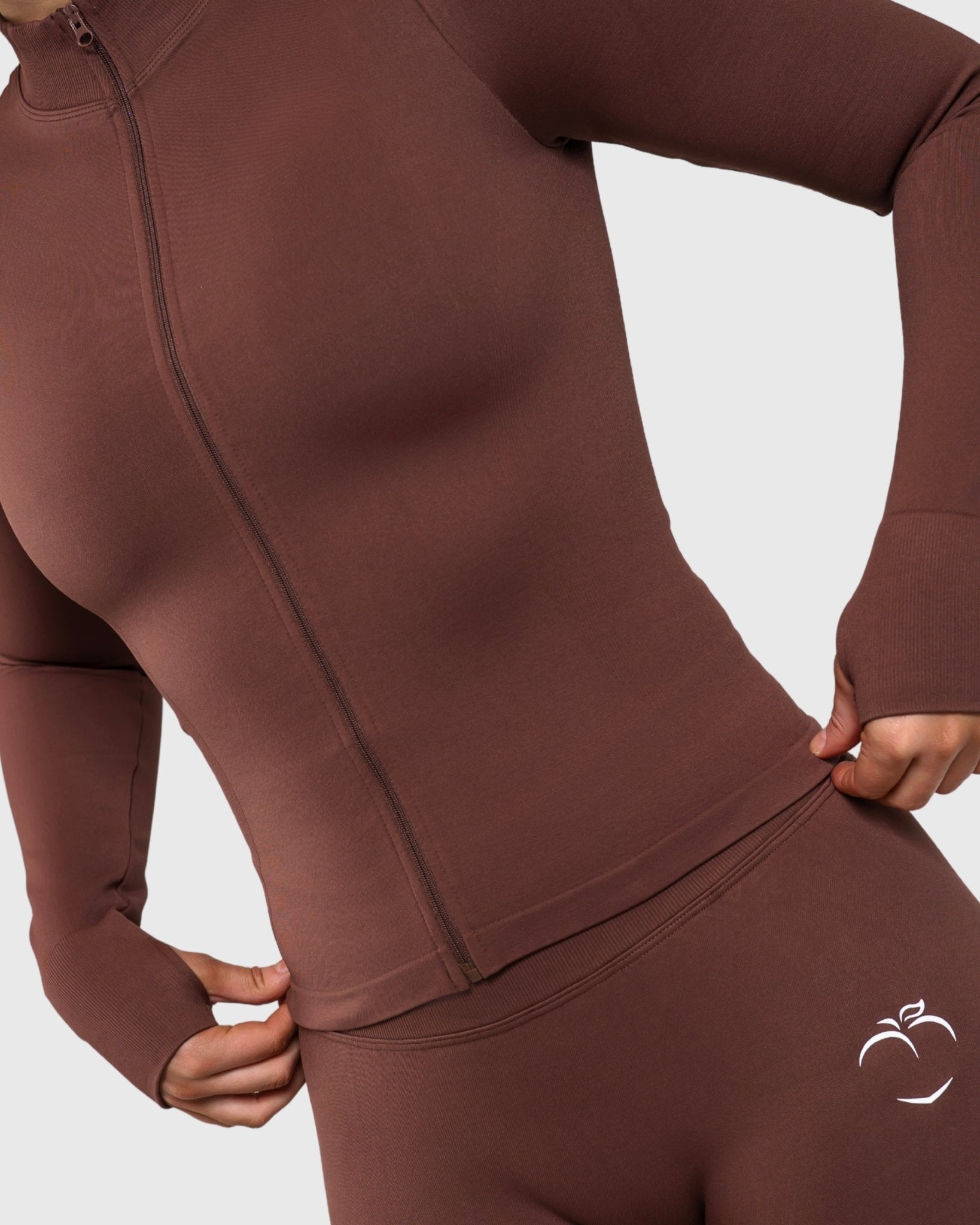 Brown Essence Jacket - Peach Tights - Jacket