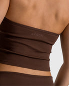 Brown Flow Halterneck Topp - Peach Tights - Sports - Bra