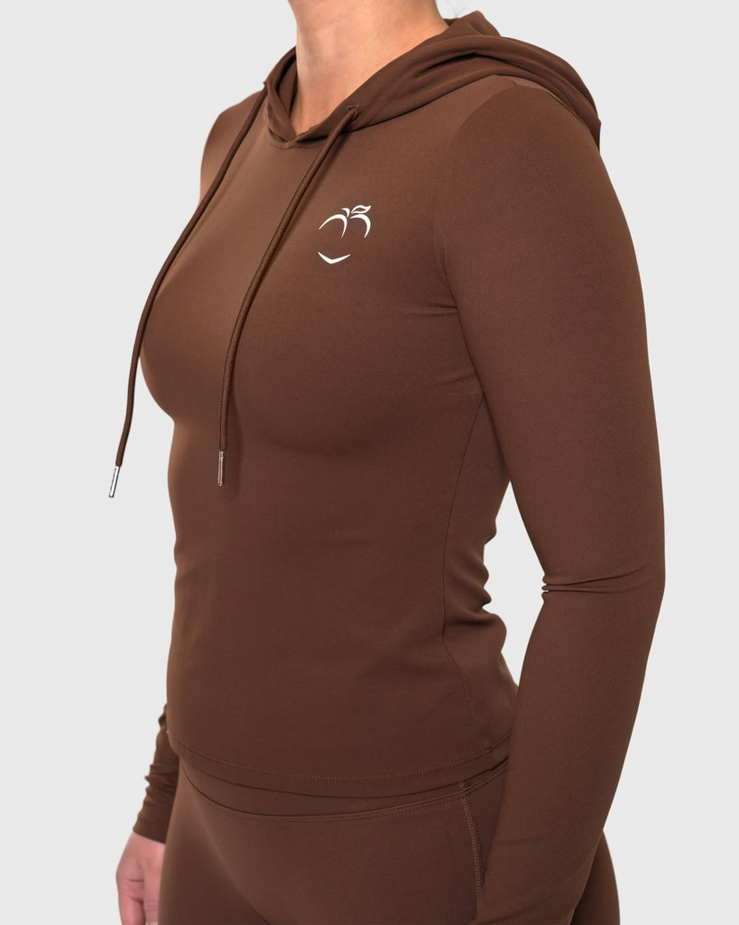 Brown Serenity Sweatshirt - Peach Tights - Long sleeve