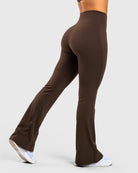 Brown Softelle Flared Pants - Peach Tights - Tights