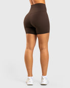 Brown Softelle Shorts - Peach Tights - Tights
