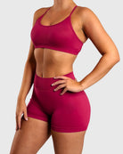 Burgundy Peak Sports - bra - Peach Tights - Sports - Bra