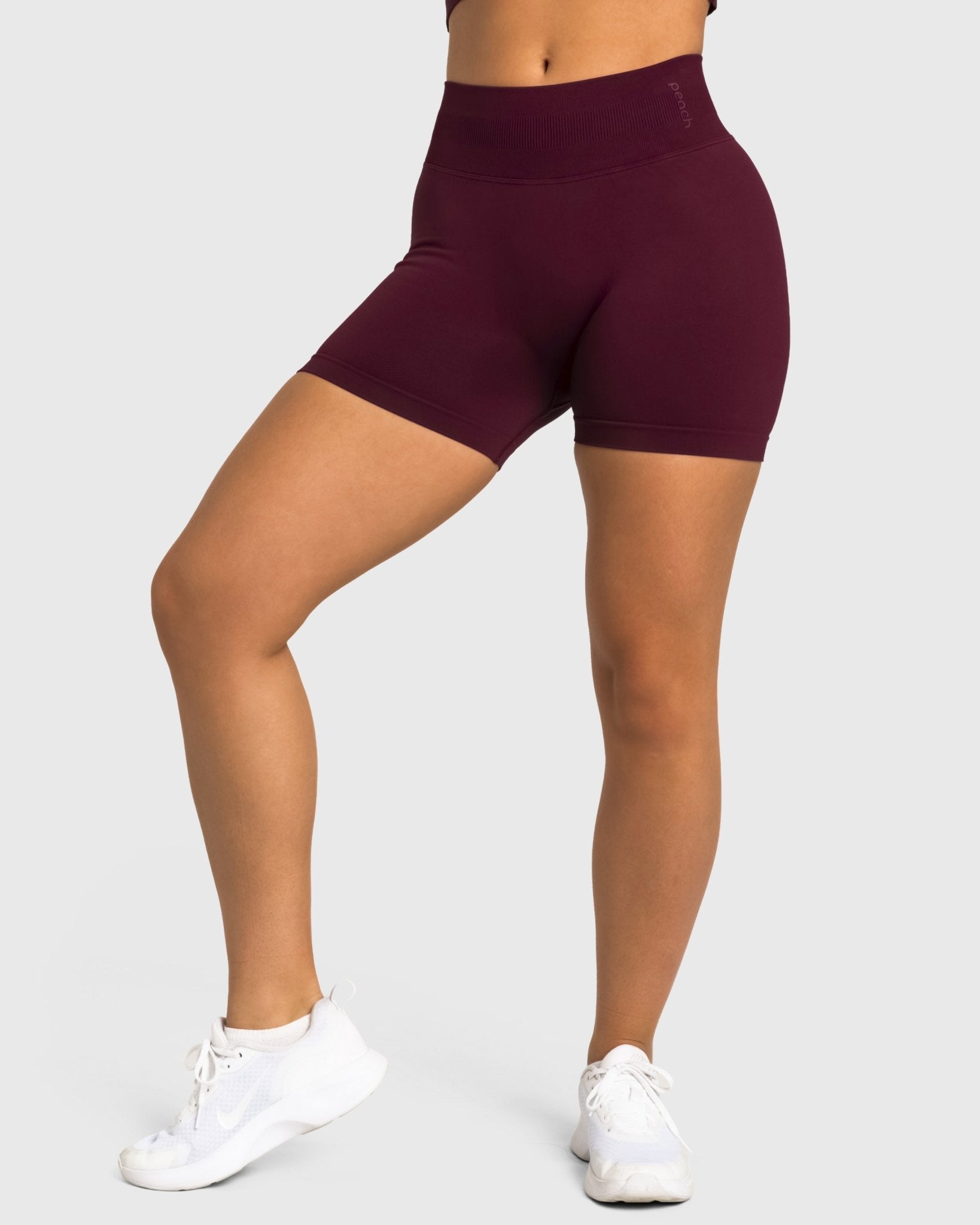 Burgundy Sense Shorts - Peach Tights - Shorts