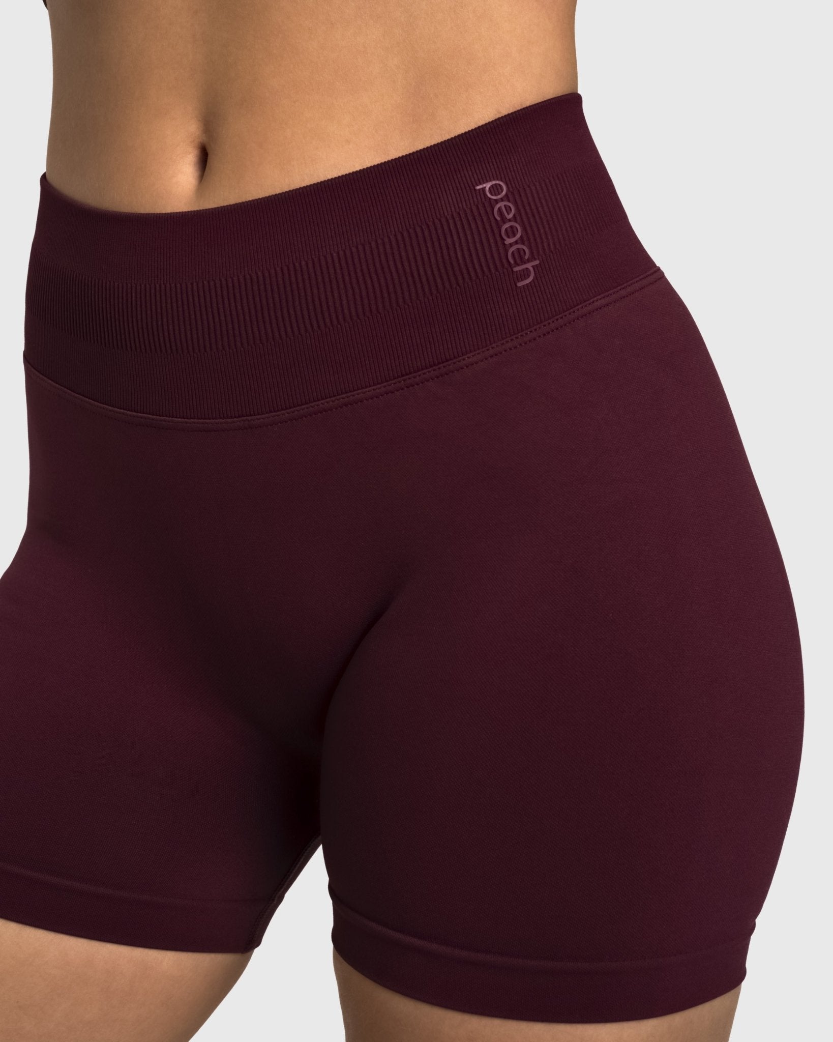 Burgundy Sense Shorts - Peach Tights - Shorts