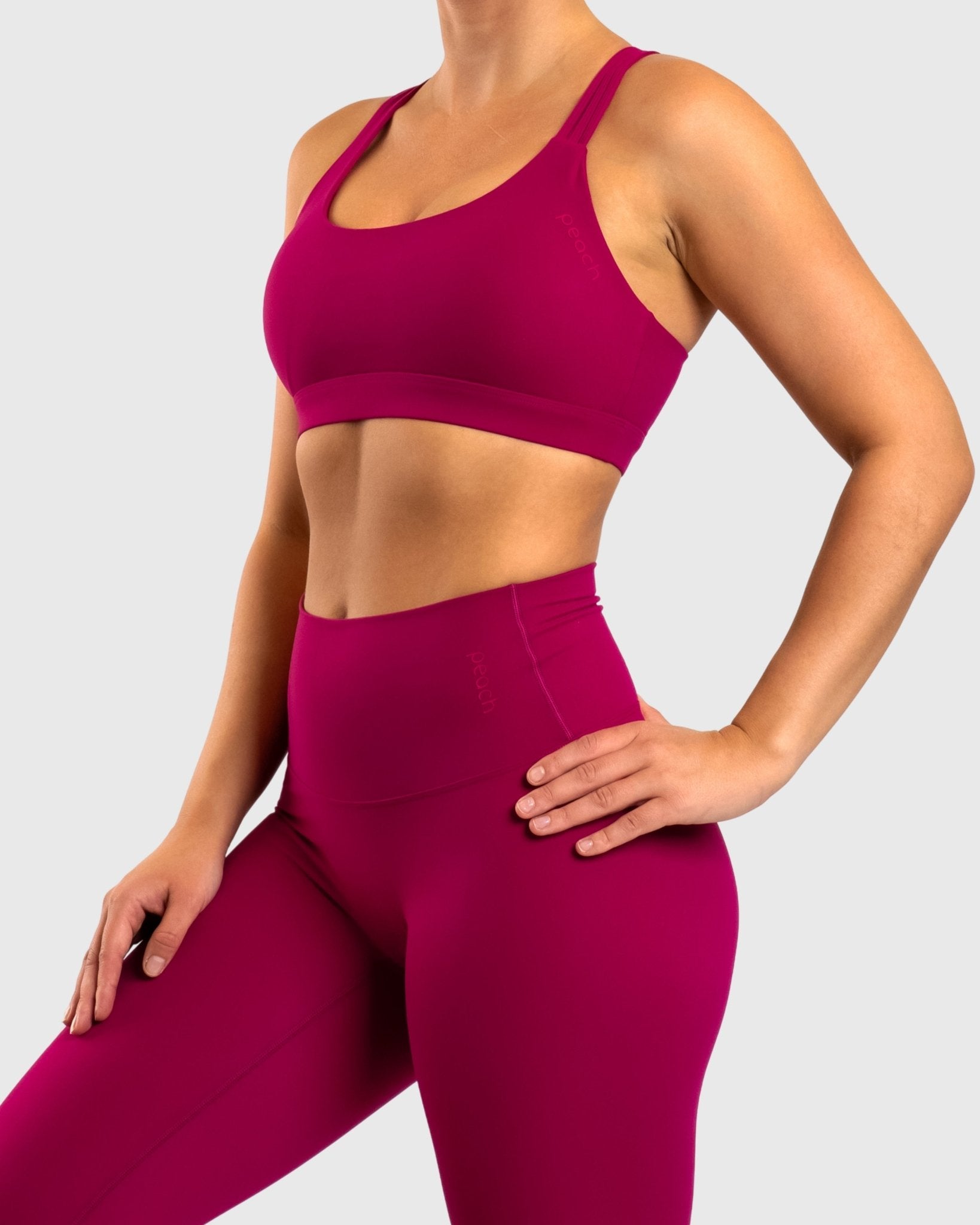 Cherry Pink Softelle Sports - bra - Peach Tights - Sports - Bra