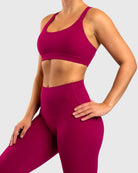 Cherry Pink Softelle Sports - bra - Peach Tights - Sports - Bra