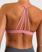 Dusty Rose Athleisure Sports - bra - Peach Tights - Sports - Bra