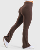 Espresso Flared Yoga - Peach Tights - Tights
