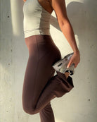 Espresso Flared Yoga - Peach Tights - Tights