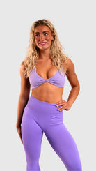 Floral Purple Lux Seamless Tights - Peach Tights - Tights