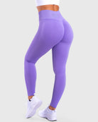 Floral Purple Lux Seamless Tights - Peach Tights - Tights