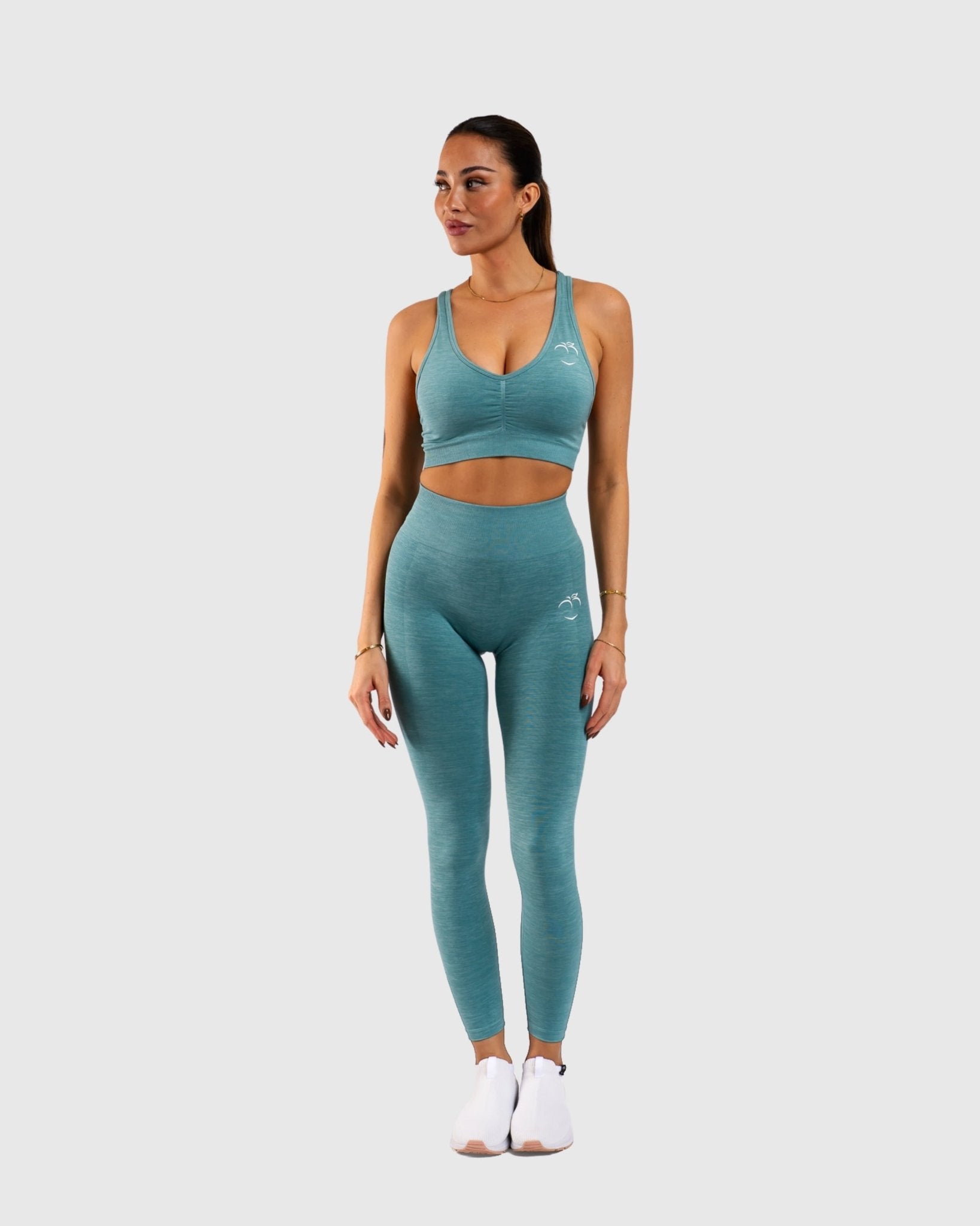 Green Ease Sports-bra - Peach Tights - Sports-Bra