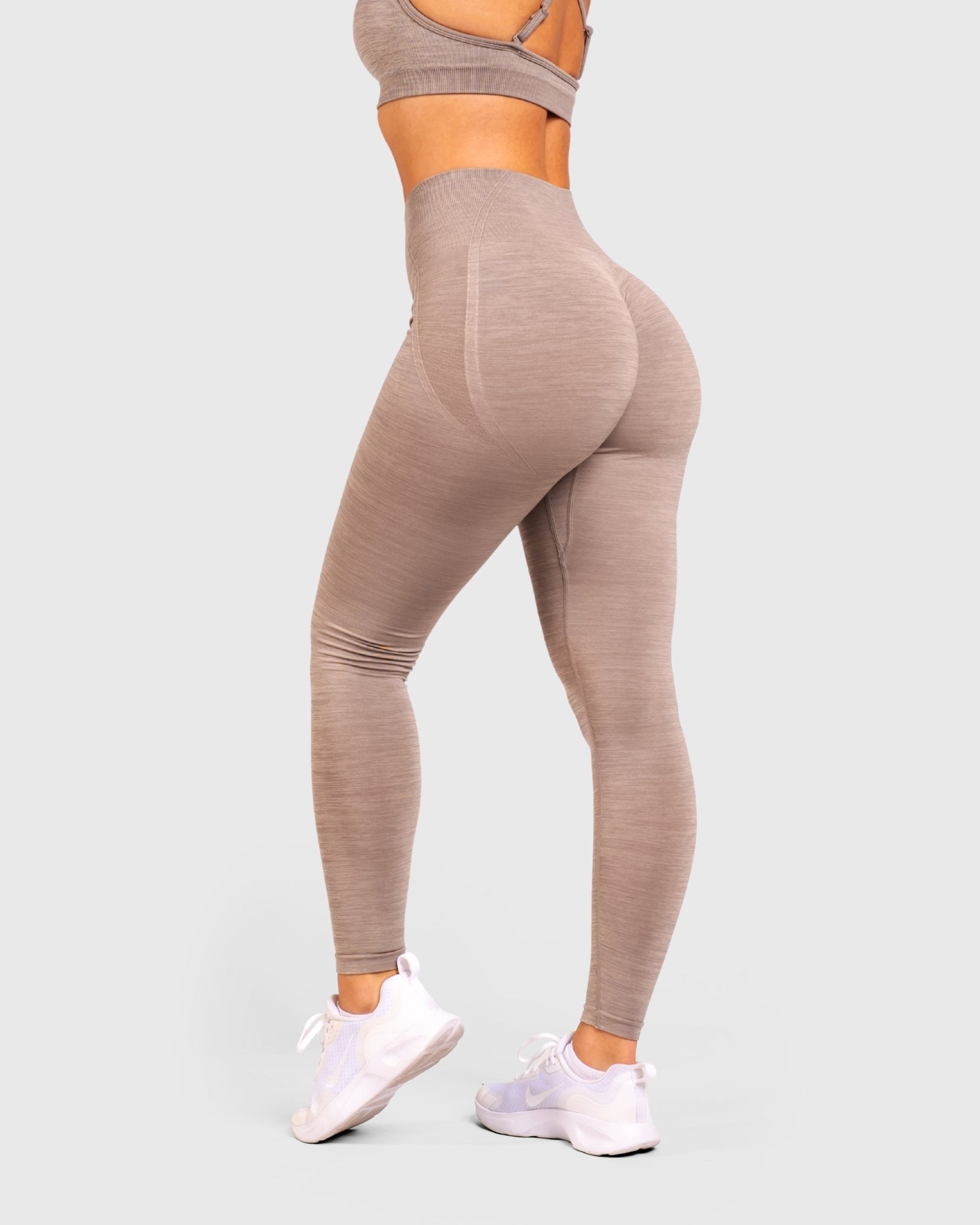 Grey Khaki Elevate Tights - Peach Tights - Tights